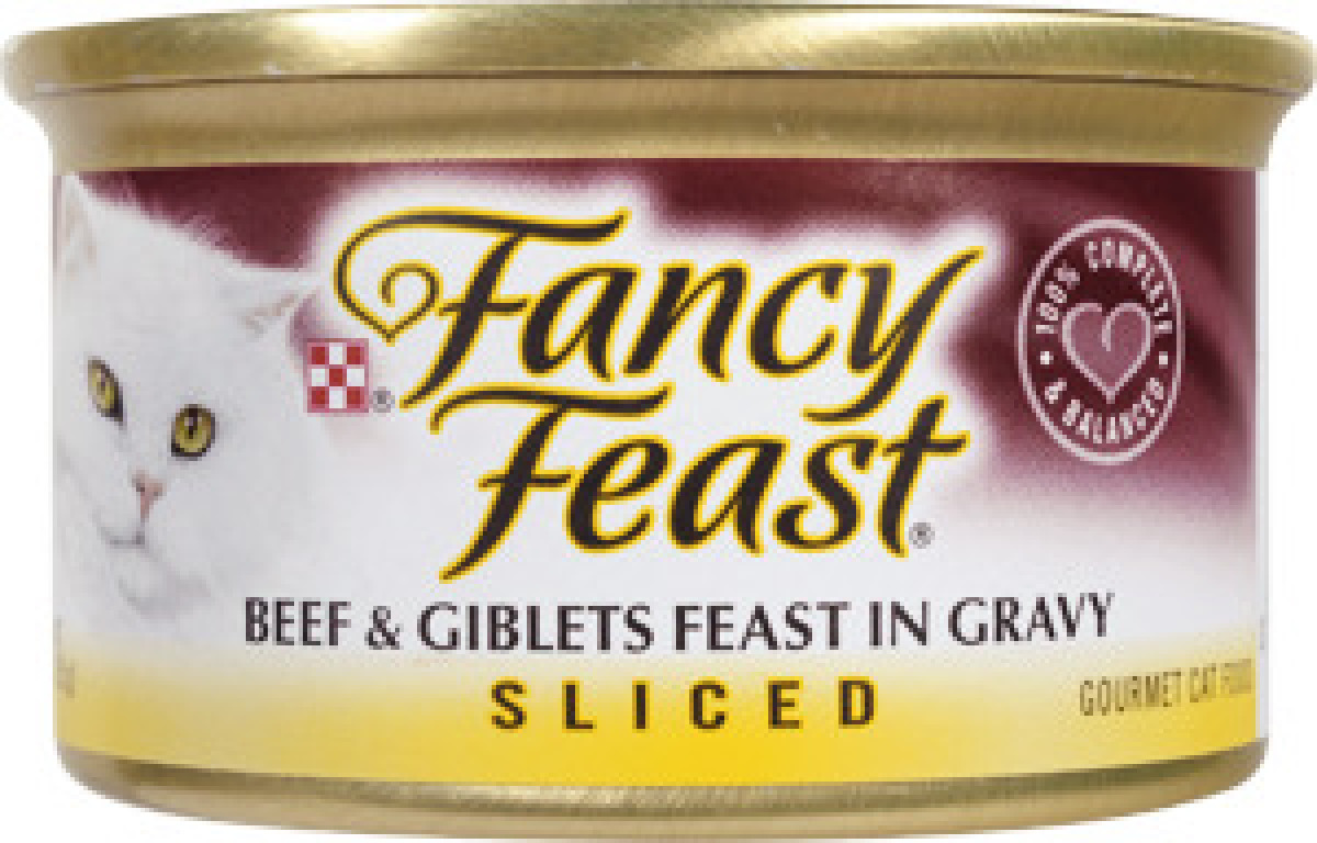 Fancy Feast Sliced Beef & Giblets Feast in Gravy Gourmet Cat Food Fancy
