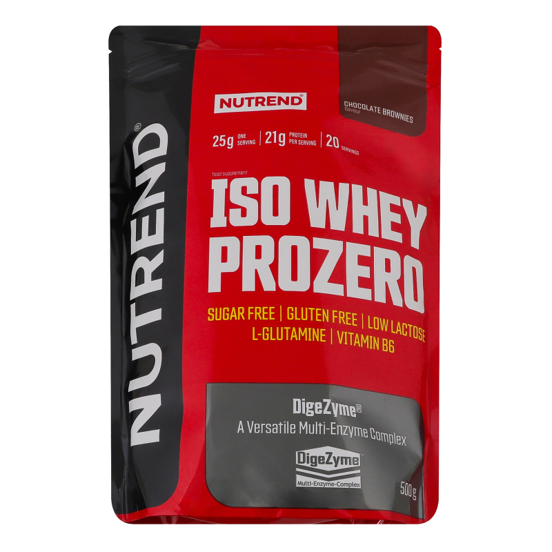 Добавка харчова з підсолоджувачами Шоколадний брауні Iso Whey Prozero Nutrend