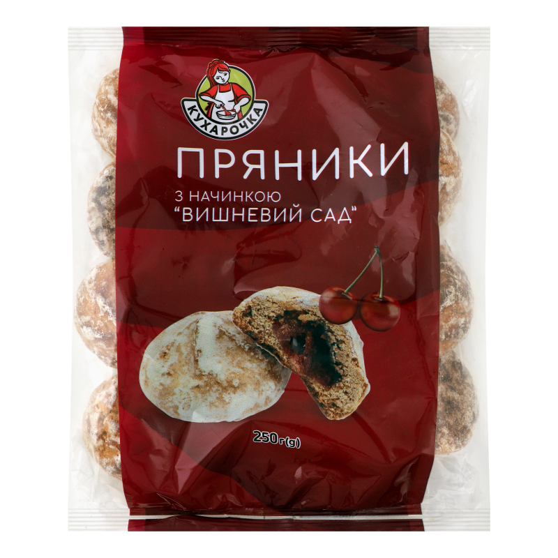 Пряники з начинкою Вишневий сад Кухарочка м/у