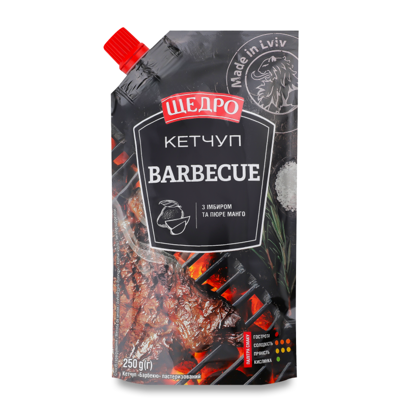 Кетчуп Барбекю 250г д/п Щедро