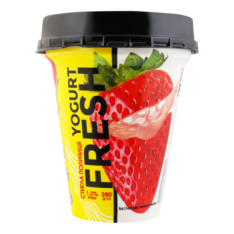 Йогурт 1.2% Стигла полуниця Yogurt Fresh Злагода ст