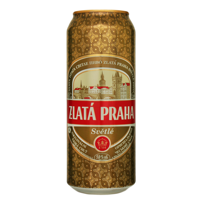 Пиво 5% 0,5л світле Zlata Praha з/б Zlata Praha 4820000196604: купить в ...