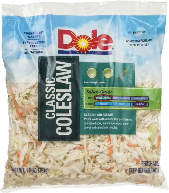 Dole Classic Coleslaw Recipe On Bag Bryont Blog