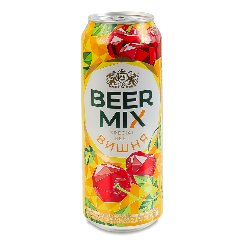 Пиво BeerMix Вишня 2,6% 0,5л ж/б Оболонь