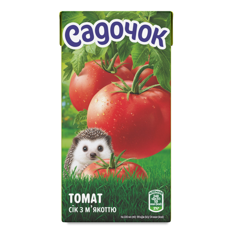 Сік томатний з м’якоттю 0,5л т/п Садочок