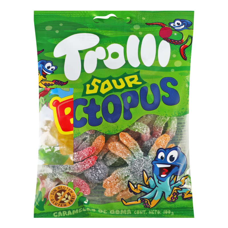 Цукерки желейні Кислий восьминіг Trolli м/у