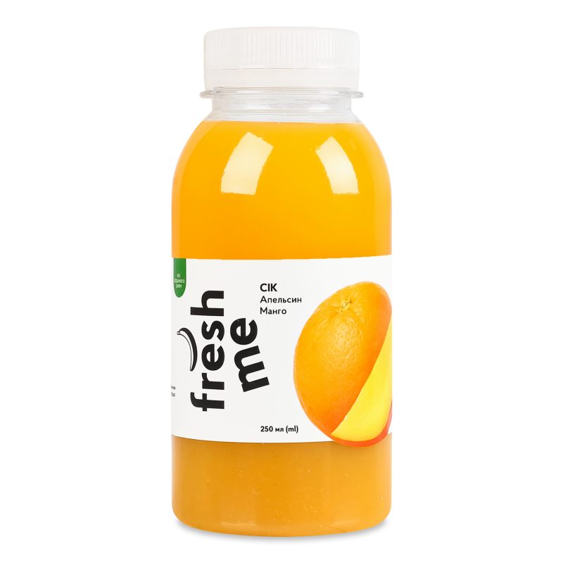 Сік апельсиновий з манго прямого віджиму 250мл пет Fresh Me