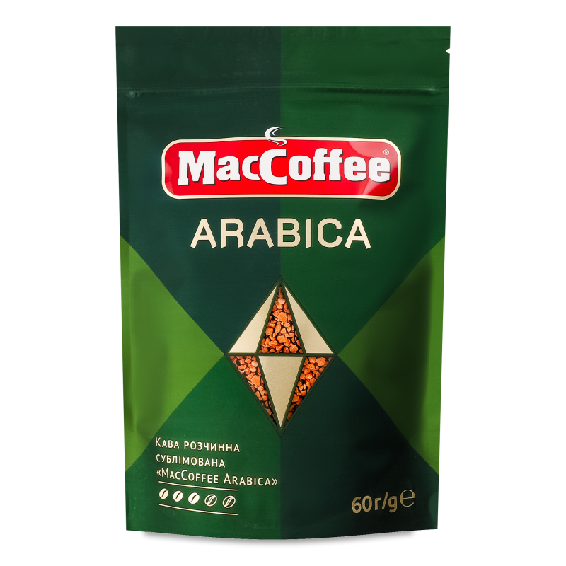 Кава Arabica розчинна 60г економ пакет MacCoffee