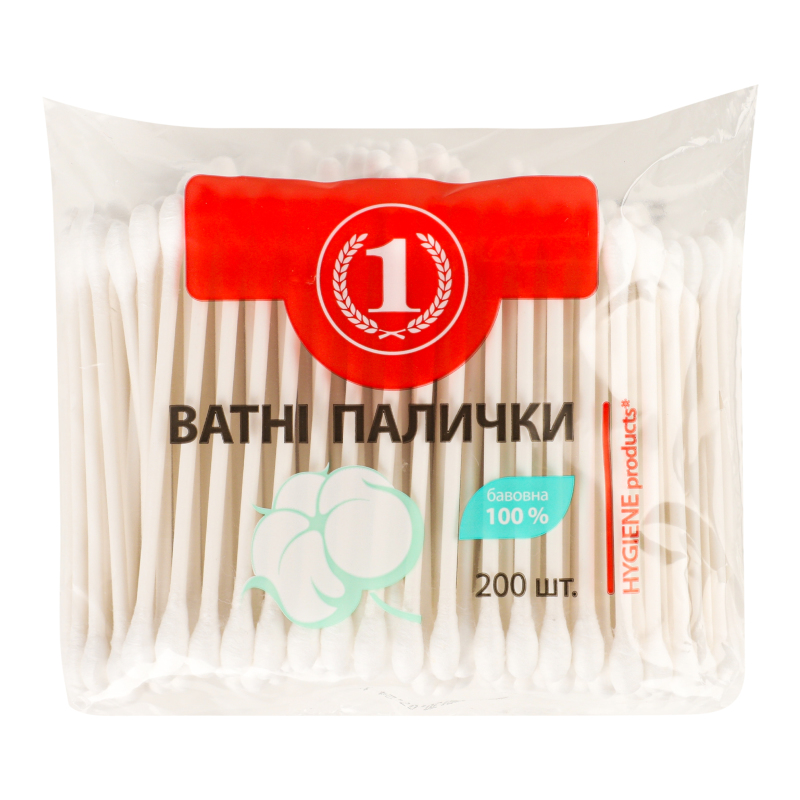 Палочки ватные косметические ТМ "1" 200шт ТМ "1"(4823096511320): купить ...
