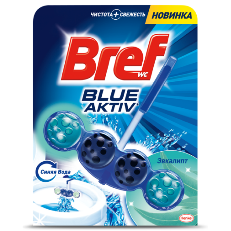 Засіб д/чищення унітазу Блу Актив свіжість евкаліпту 50г Бреф