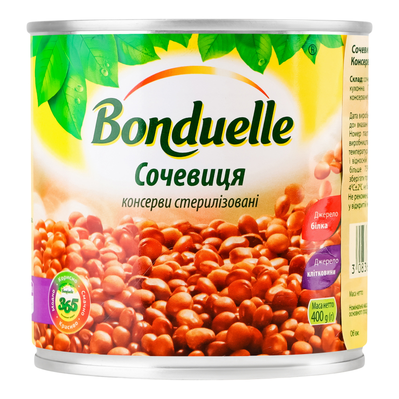 Чечевица консервированная Bonduelle ж/б 400г Bonduelle(3083680960083 ...