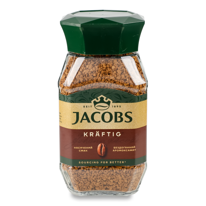 Кава Kraftig розчинна сублімована 190г скло Jacobs