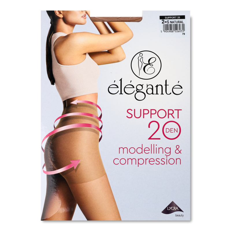 Колготи жіночі Support натурал 20ден р.2 Elegante