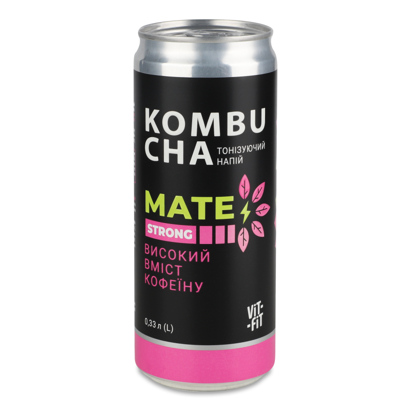 Напій бродіння Kombucha Mate Strong 0,33л ж/б Vit-Fit