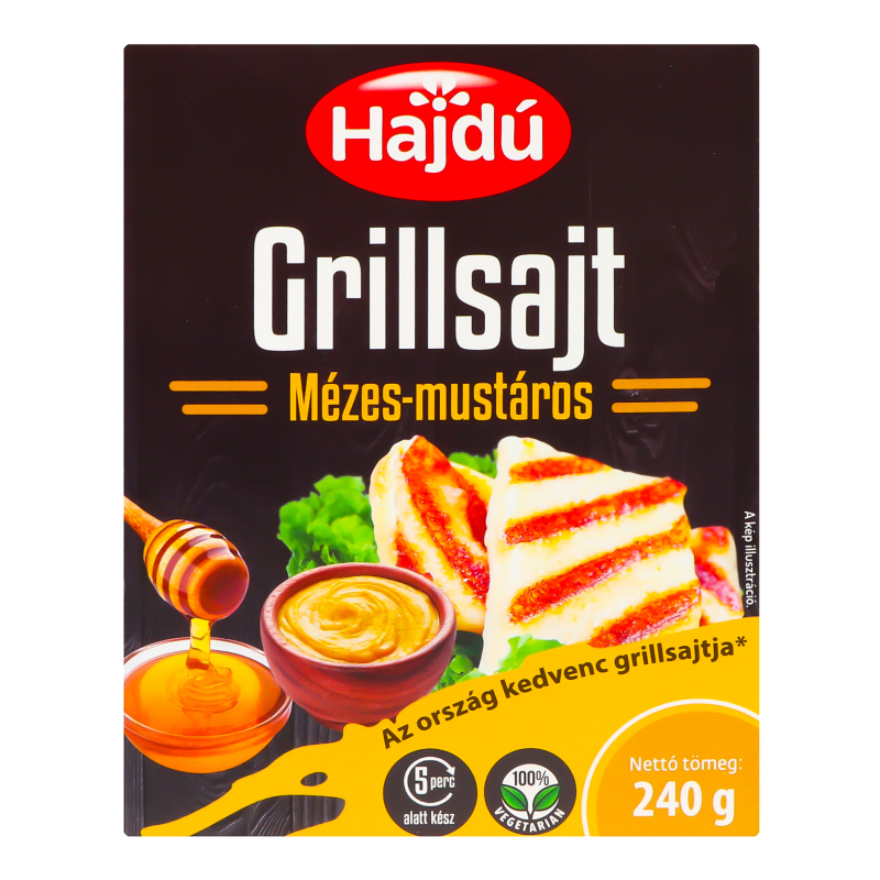Сир 45% для грилю з ароматом меду та гірчиці Hajdu к/у