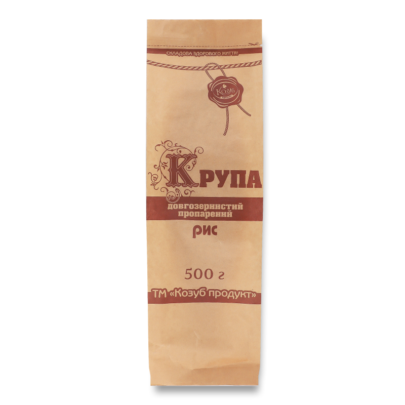 Рис довгозернистий пропарений 500г Козуб продукт