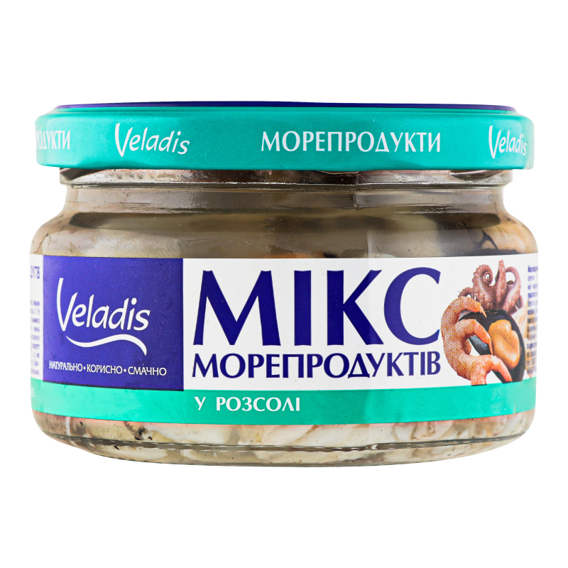 Микс морепродуктов в рассоле Veladis с/б 200г Veladis(4823097903513 ...