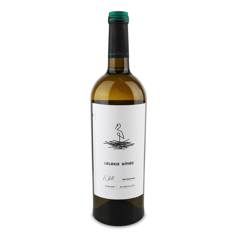 Вино White біле н/солодке 12,5% 0,75л Leleka Wines