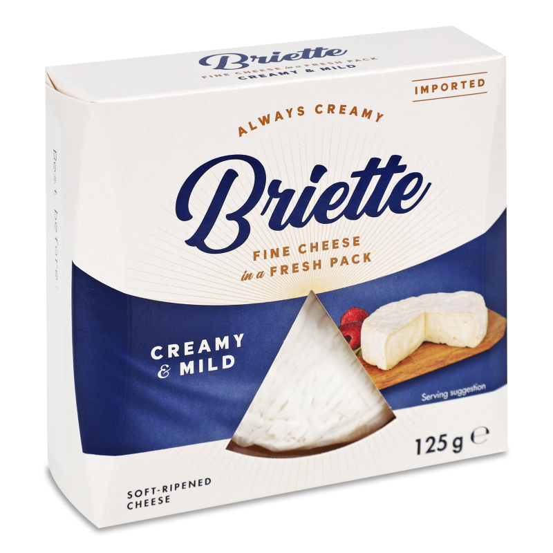 Сир м’який Creamy&Mild вершковий 60% 125г Briette