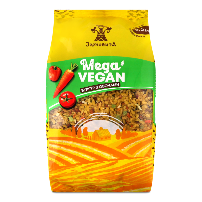 Булгур Mega Vegan з овочами 500г Зерновита
