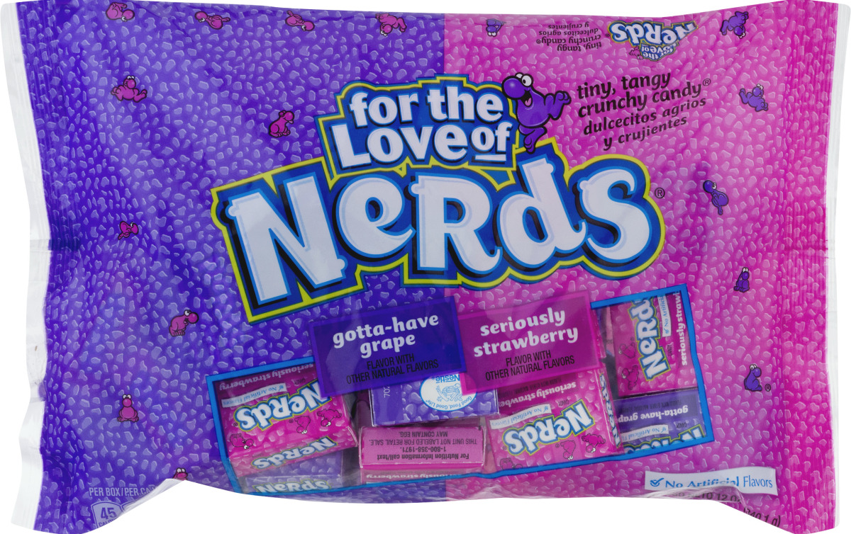Wonka Nerds Strawberry and Grape Tiny, Tangy Crunchy Candy