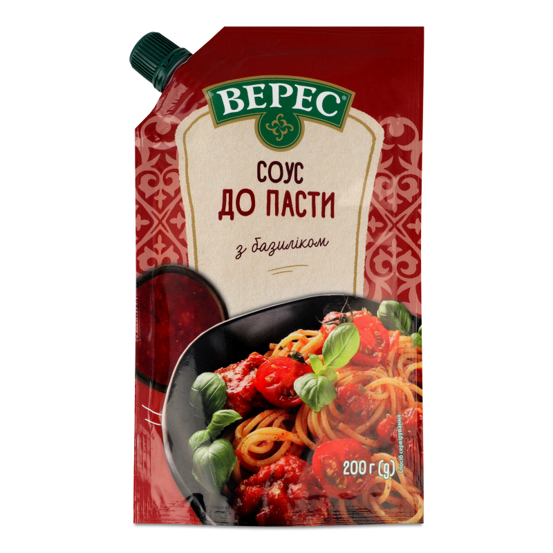 Соус до пасти з базиліком 200г д/п Верес