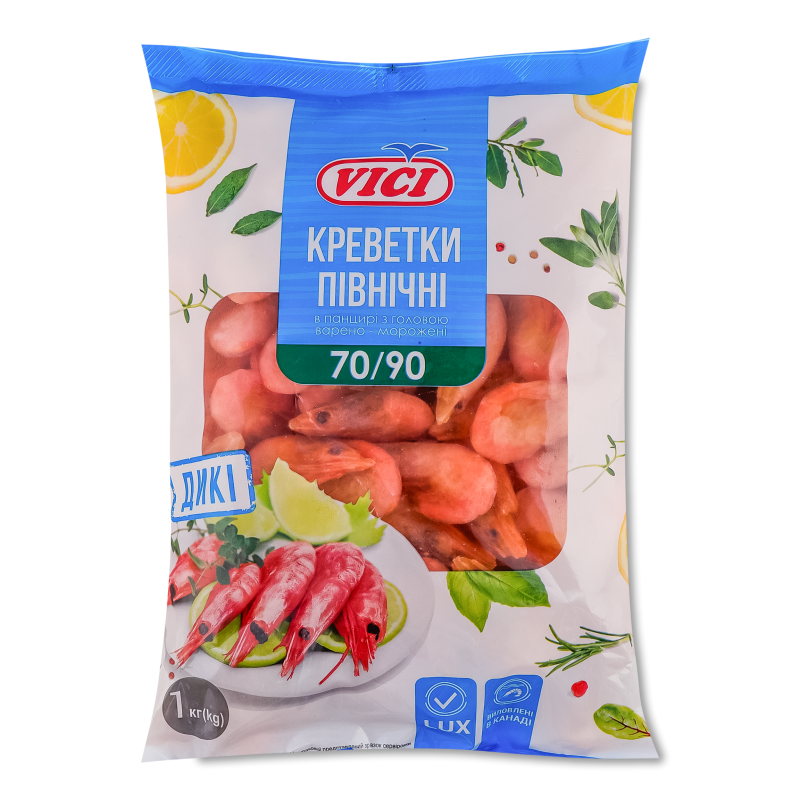 Креветки Любо есть в/м з/г 70/90 1кг Vici