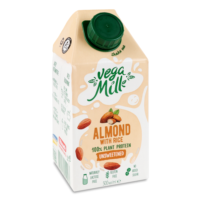 Напій мигдальний з рисом ультрапастеризований 1,5% 500мл т/п Вега мілк