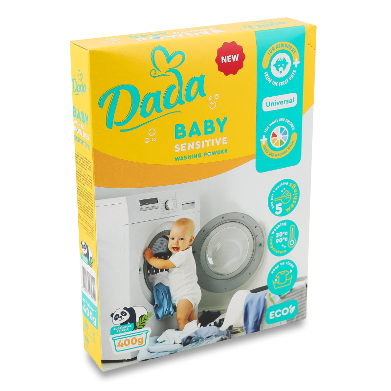 Порошок пральний д/дитячих речей Сенсітів універсальний 400г ДаДа
