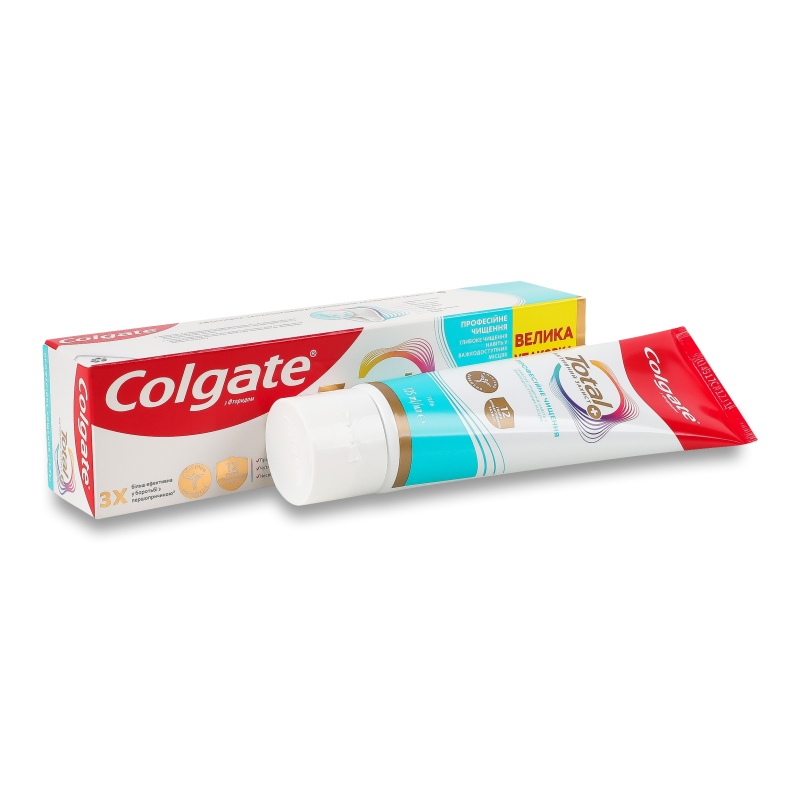 Паста зубна-гель Total Активний захист+Професійне чищення 125мл Colgate