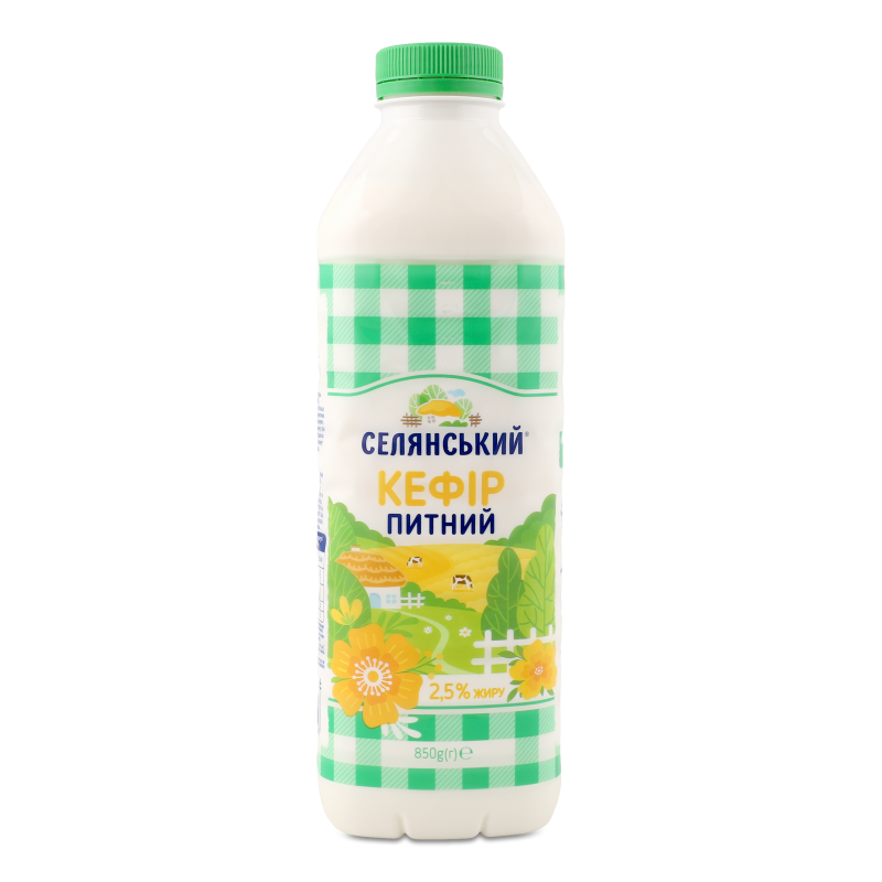 Кефір 2,5% 850г пет Селянський