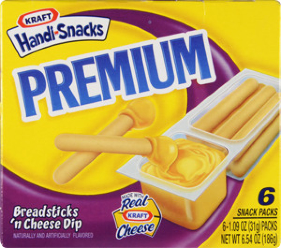 Kraft Handi Snacks Premium Breadsticks 'n Cheese Dip Snack Packs 6 CT