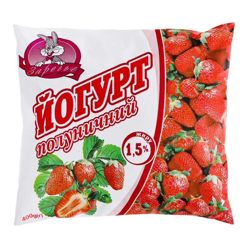 Йогурт 1.5% Полуничний Заречье м/у