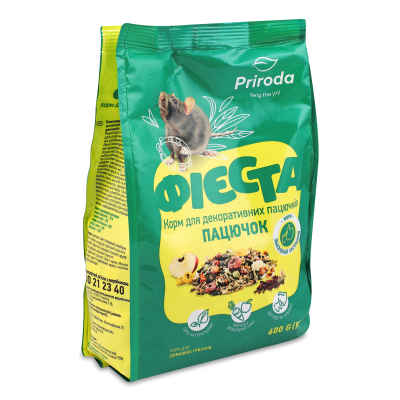 Корм д/гризунів Фієста Пацючок 600г артPR241384 Природа