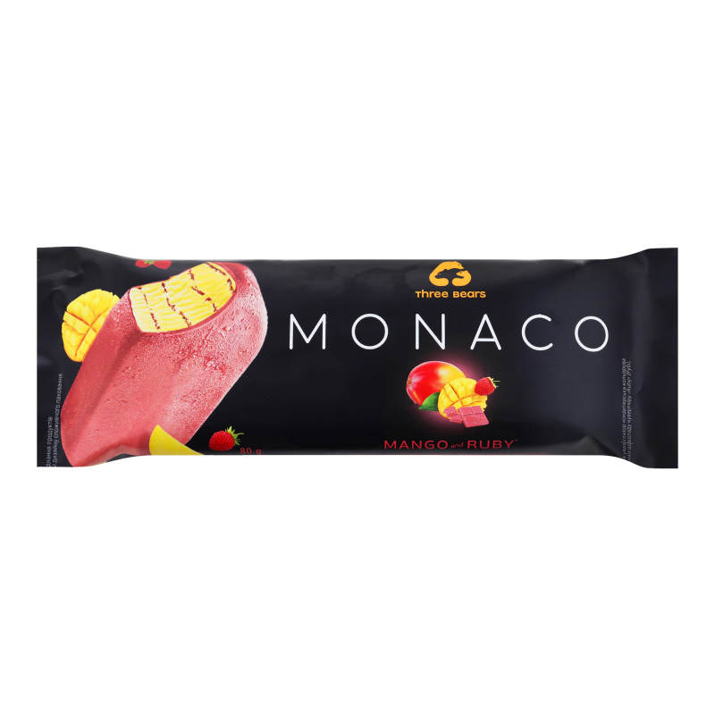 Морозиво 10% Mango and Ruby Monaco Three bears м/у 80г Три ведмеді