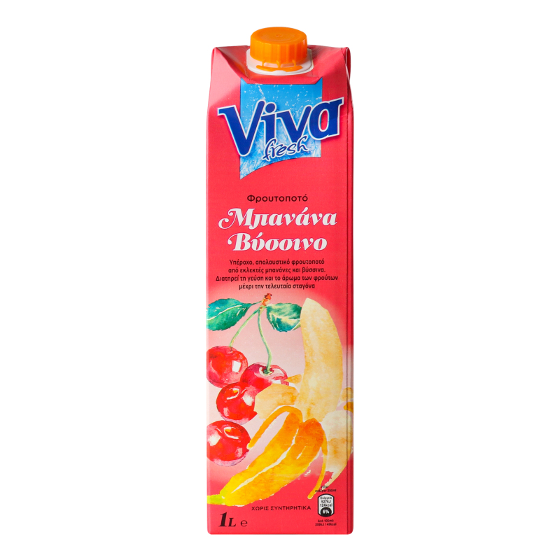 Напій безалкогольний Банан та кисла вишня Viva Fresh т/п