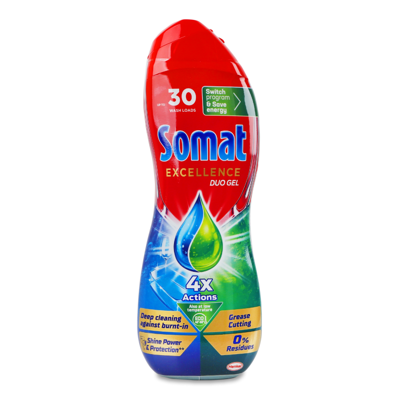 Гель д/миття посуду в посудомийних машинах Exellence Duo 540мл Somat