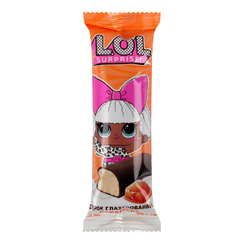 Сирок глазурований 23% з наповнювачем Карамель L.O.L. Surprise! м/у
