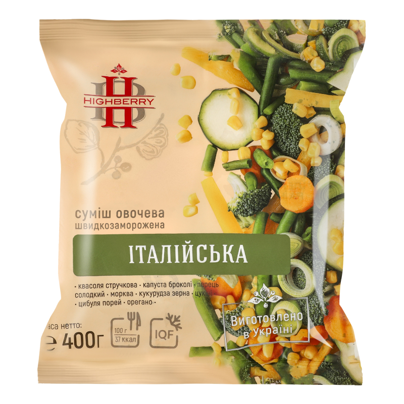 Суміш овочева швидкозаморожена Італійська Highberry м/у