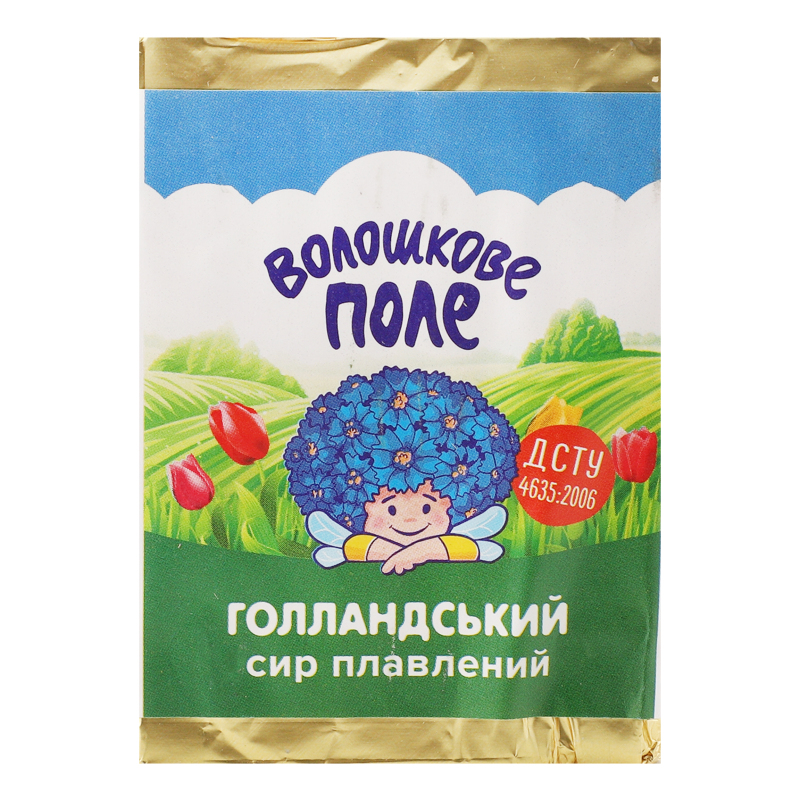 Сир плавлений 40% скибковий Голландський Волошкове поле м/у