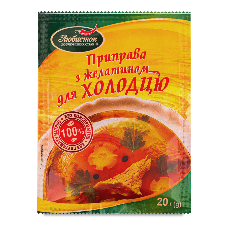 Приправа д/холодцю з желатином 20г Любисток