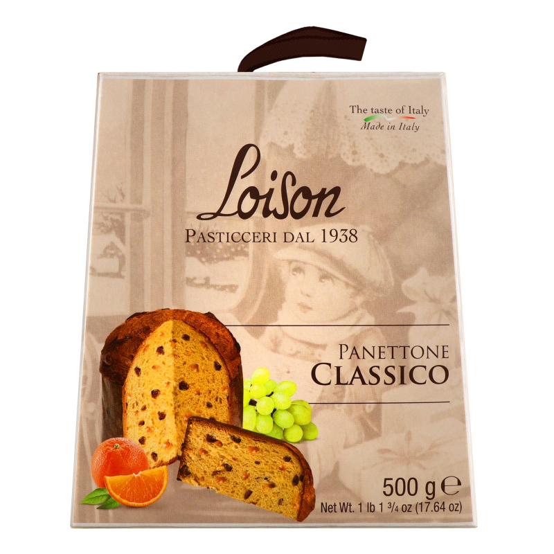 Кекс с изюмом и апельсиновыми цукатами Panettone Classico Loison к/у ...