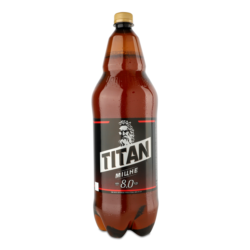 Пиво Titan світле 8% 1,95л пет Чернігівське