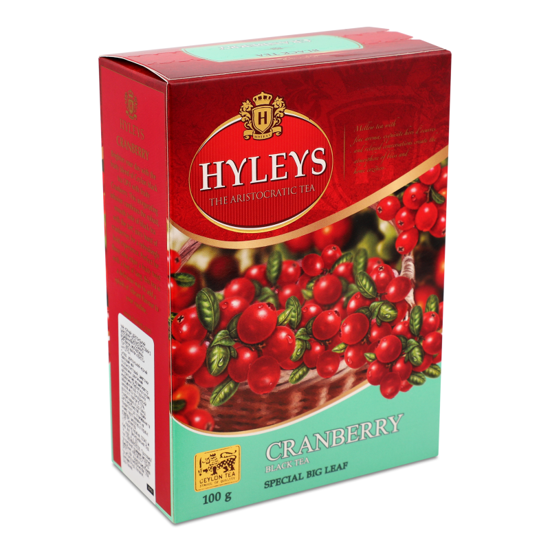 Чай чорний з ароматом журавлини суцільнолистовий 100г Hyleys