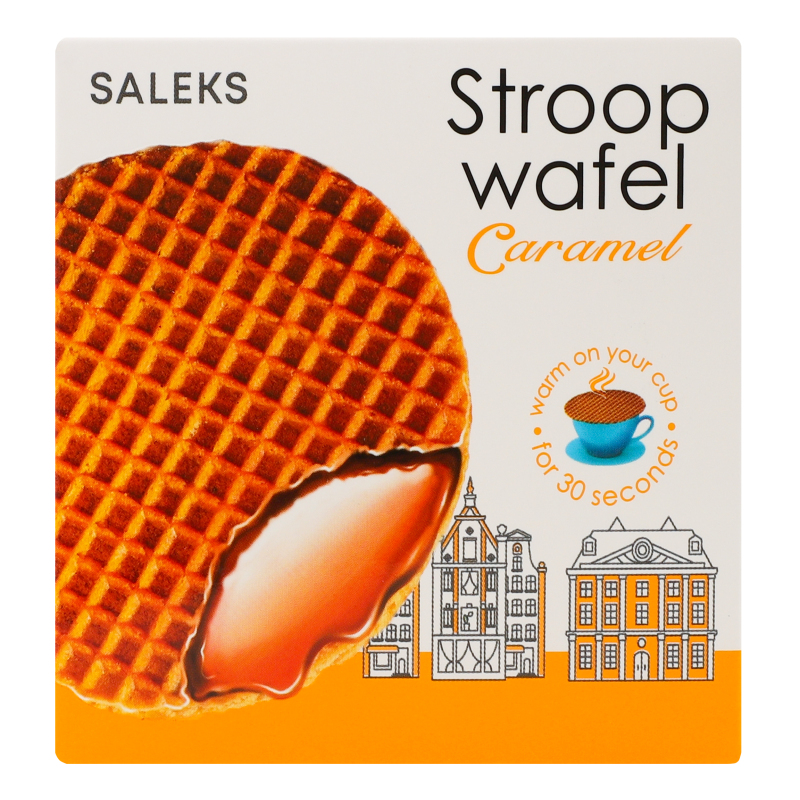 Вафлі з карамельною начинкою Stroopwafel Saleks к/у