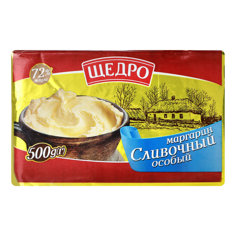 Маргарин 72% столовий Вершковий особливий Щедро м/у 500