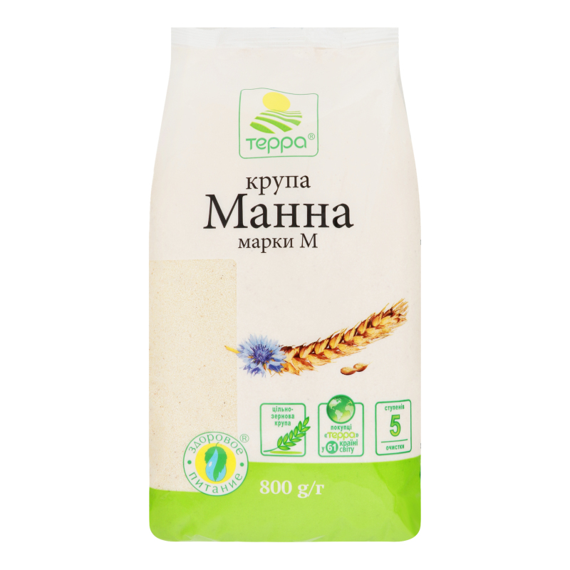 Крупа манная Терра м/у 800г Терра(4820015730824): купить в интернет ...