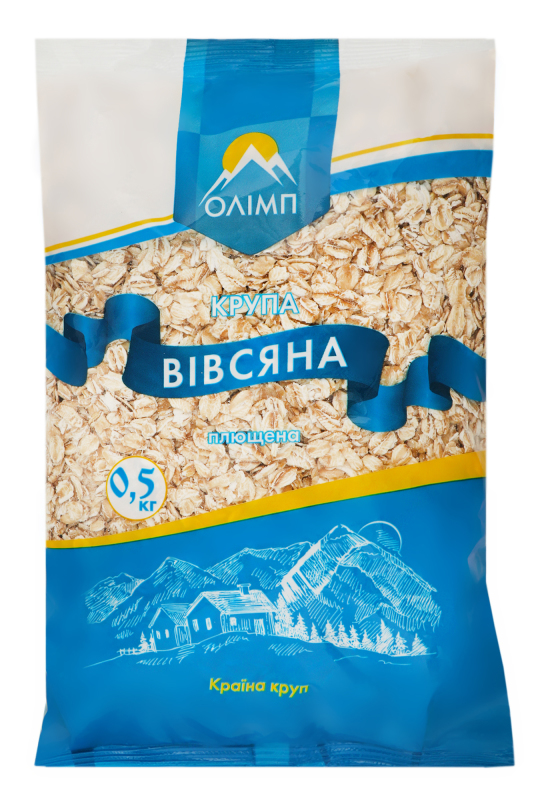Крупа овсяная плющенная Олімп м/у 0.5кг Олімп(4820055940061): купить в ...