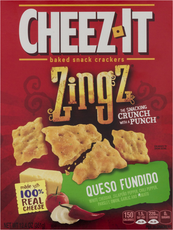 Cheez-It Zingz Baked Snack Crackers Queso Fundido Cheez-It