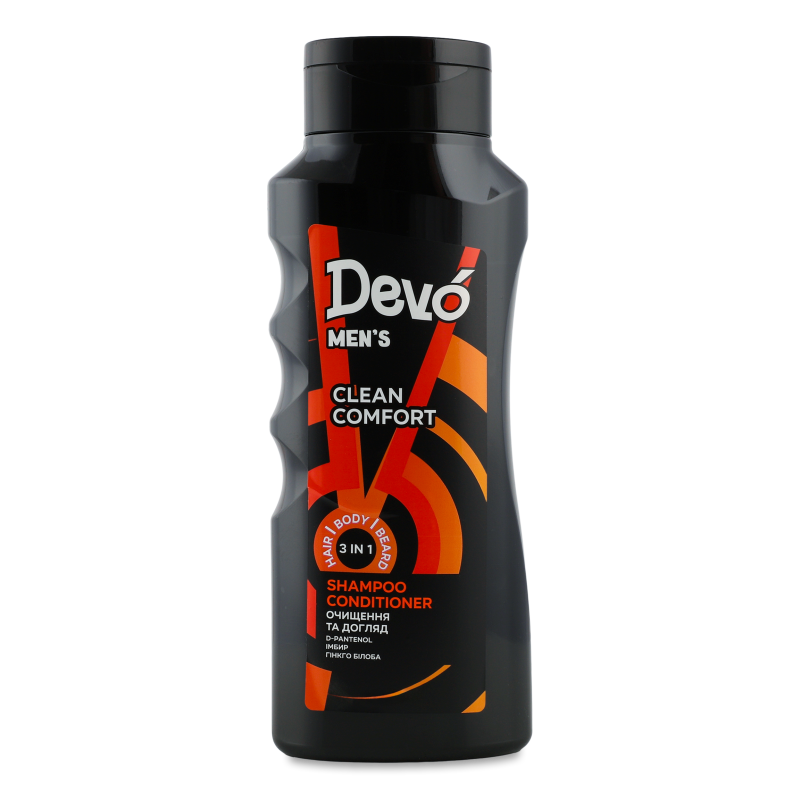 Шампунь-кондиціонер 3в1 Clean comfort 400мл Devo Men’s